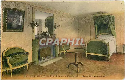 Ansichtskarte AK Versailles Petit Trianon Chambre de la Reine Marie Antoinette