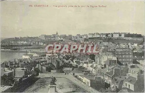 Ansichtskarte AK Granville Vue generale prise de la tour de l'Eglise St Paul