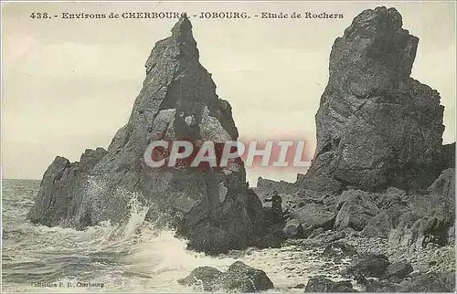 Cartes postales Environs de Cherbourg Jobourg Etude de Rochers