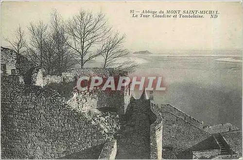 Cartes postales Abbaye du Mont Saint Michel La Tour Claudine et Tombelaine