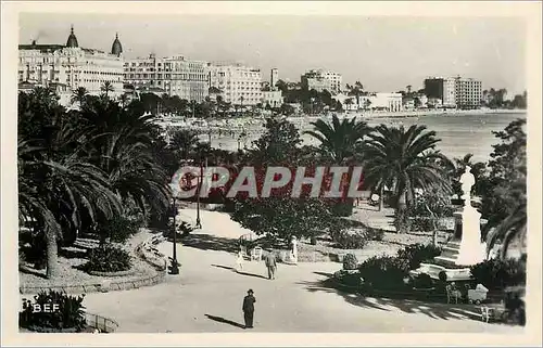 Cartes postales Cannes Les Jardins et les Grands Hotels de la Croisette