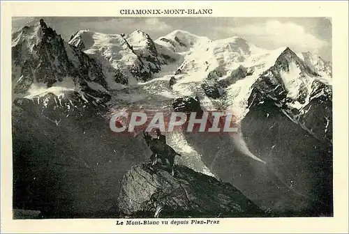 Ansichtskarte AK Chamonix Mont Blanc Le Mont Blanc vu depuis Plan Praz Chevre Bouc