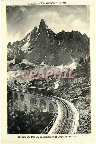 Cartes postales Chamonix Mont Blanc Chemin de Fer du Montenvers et Aiguille du Drd