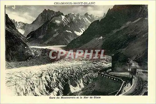 Cartes postales Chamonix Mont Blanc Gare du Montenvers et la Mer de Glace