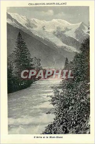 Cartes postales Chamonix Mont Blanc L'Arve et le Mont Blanc