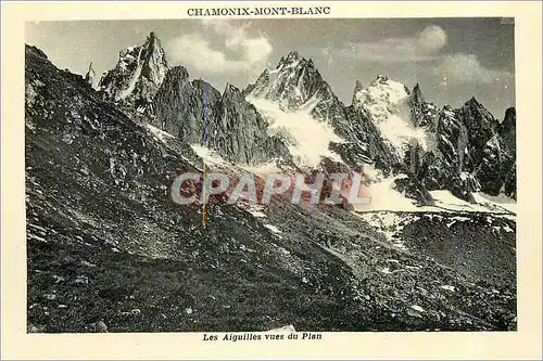 Ansichtskarte AK Chamonix Mont Blanc Les Aiguilles vues du Plan