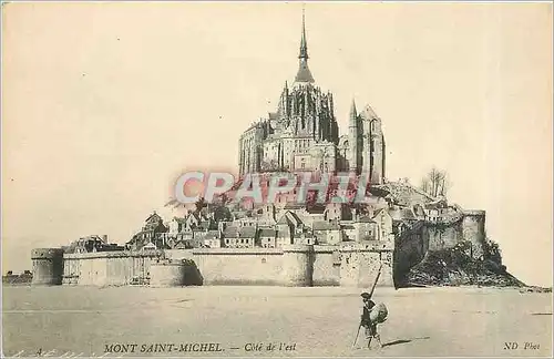 Cartes postales Mont Saint Michel Cote de l'Est Peche Pecheur