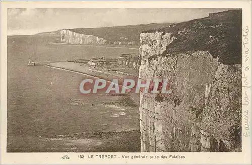 Ansichtskarte AK Le Treport Vue generale prise des Falaises