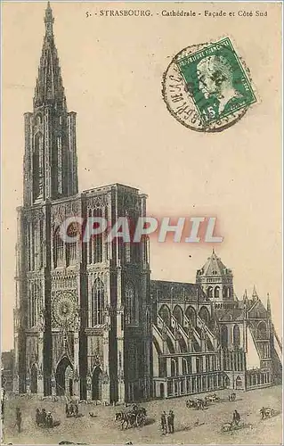 Cartes postales Strasbourg Cathedrale Facade et Cote Sud