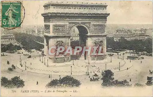 Cartes postales PARIS Arc de Triomphe