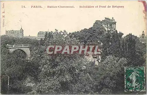 Cartes postales PARIS Le Belvedere et Pont de Briques