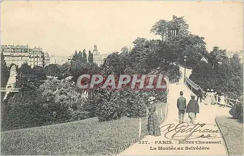 Cartes postales PARIS  Buttes-Chaumont La montee au belvedere