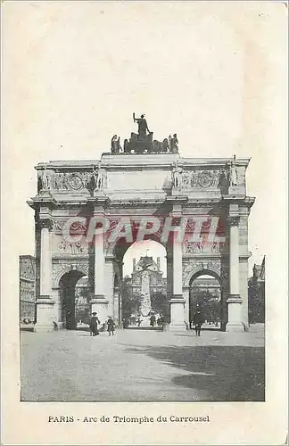 Ansichtskarte AK PARIS Arc de Triomphe Carroussel