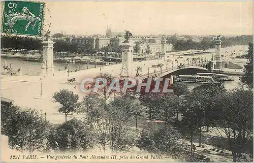 Cartes postales PARIS ._Vue g�n�rale du Pont Alexandre III