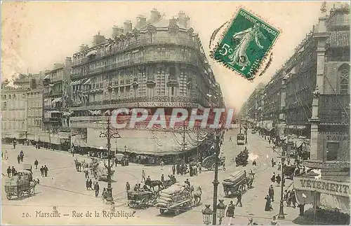 Cartes postales MARSEILLE - Rue de la Republique