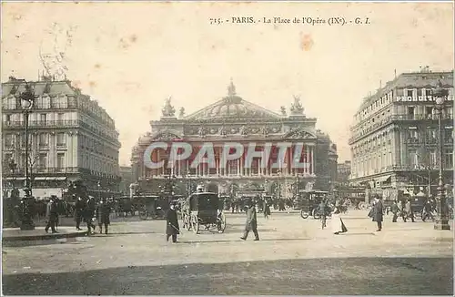 Cartes postales PARIS- La place de l'Op�ra