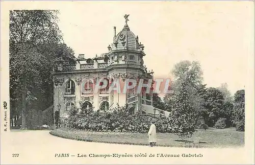 Cartes postales PARIS- Les Champs-Elysees Cote de l'aveneue Gabriel