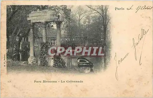 Ansichtskarte AK PARIS Le Parc Monceau - La Colonnade
