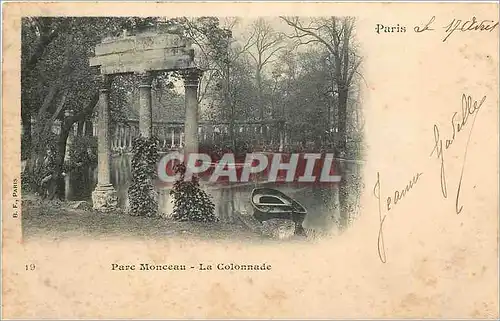 Cartes postales PARIS Le Parc Monceau - La Colonnade