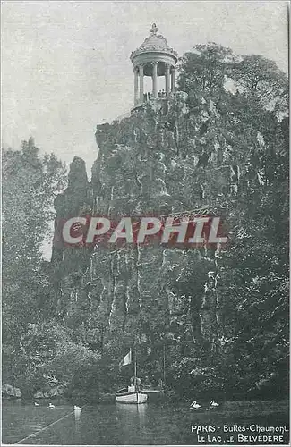 Cartes postales PARIS -Buttes - Chaumont Le Lac Le Belvedere