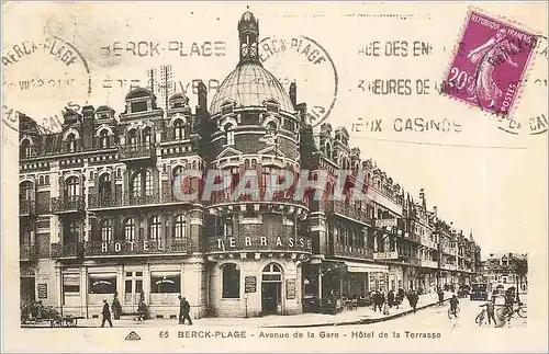 Cartes postales Berk-Plage - Avenue de la Gare - Hotel de la Terrasse