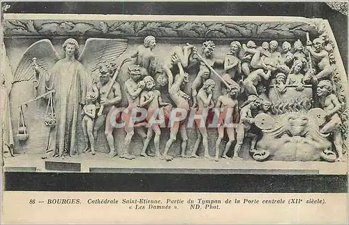 Cartes postales BOURGES Cathedrale Saint-Etienne Diable
