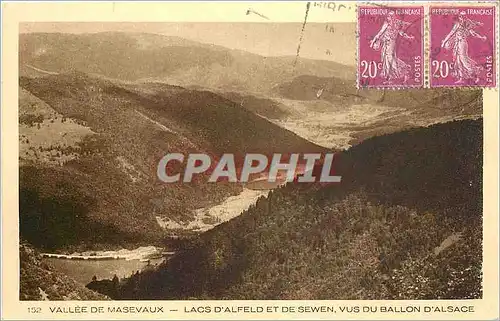 Cartes postales VALLEE DE MASEVAUX Lacs d'Alfeld et de Sewen vus du ballon d'Alsace