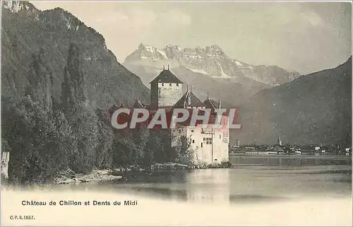 Ansichtskarte AK Ch�teau de Chillon et Dents de midi