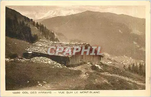 Cartes postales COL DES ARRAVIS Vue sur le Mont Blanc