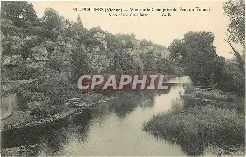 Cartes postales POITIERS Vue sur le Clain prise du pont du tunnel