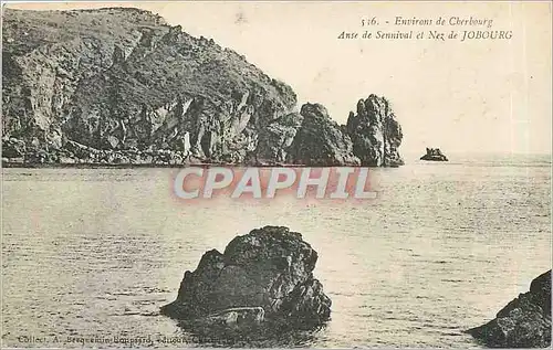 Cartes postales Environs de Cherbourg Anse de Sennival et Nez de Jobourg