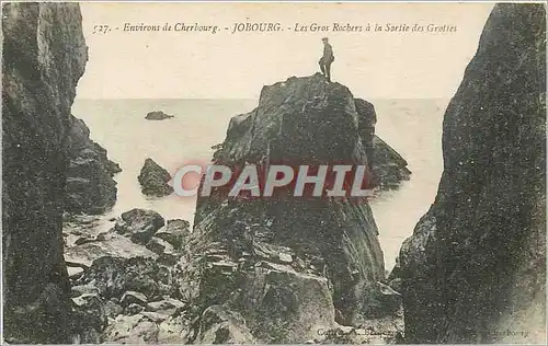 Ansichtskarte AK Environs de Cherbourg Jobourg Les gros rochers a la sortie des grottes