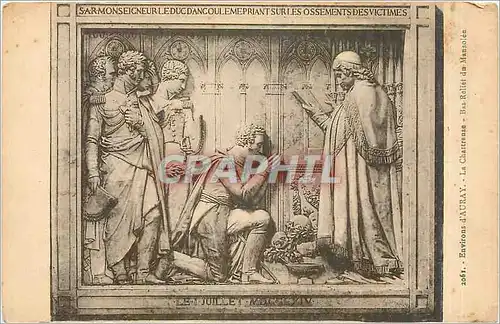 Cartes postales AURAY La Chartreuse Bas relief du mausolee