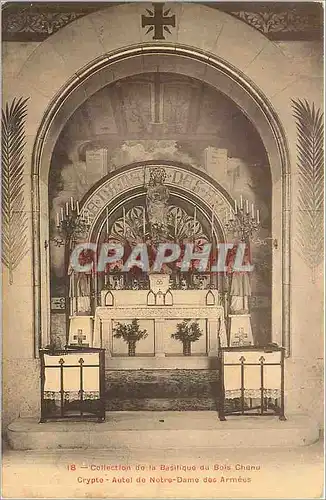 Cartes postales Collection de la Basilique du Bois Chenu Crypte Autel de Notre Dame des Armees