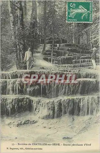 Cartes postales Environs de CHATILLON-sur-SEINE Source petrifiante d'Etuf