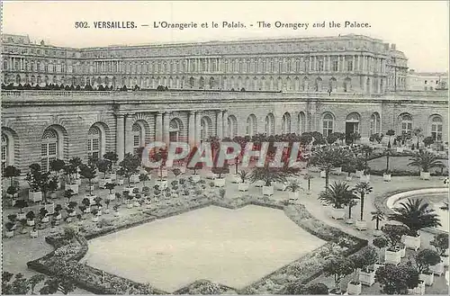 Cartes postales VERSAILLES L'Orangerie et le Palais