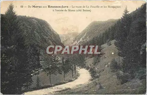 Ansichtskarte AK DE MOREZ aux ROUSSES-JURA La route de la Faucille et Les Montagnes