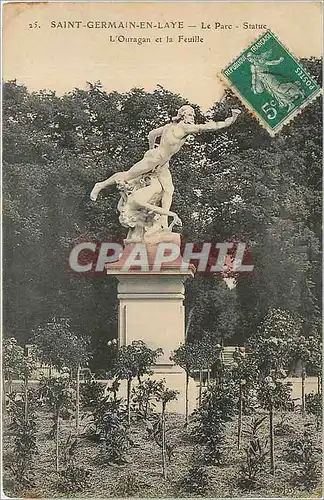 Cartes postales SAINT-GERMAIN-EN-LAYE  Le Parc - Statue L'ouragan et la feuille