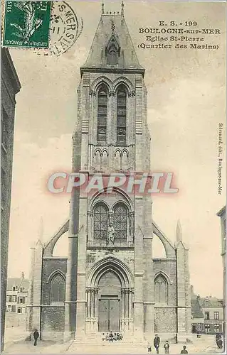 Ansichtskarte AK BOULOGNE-SUR-MER Eglise St-Pierre Quartier des Marins