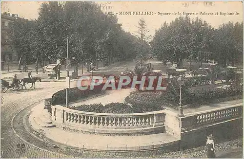 Cartes postales MONTPELLIER Square de la Gare de Palavas et Esplanade