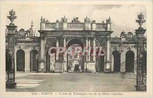 Ansichtskarte AK NANCY Arc de Triomphe vu de la place Carriere