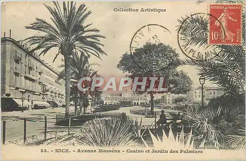 Cartes postales NICE Avenue Massena Casino et jardin des palmiers