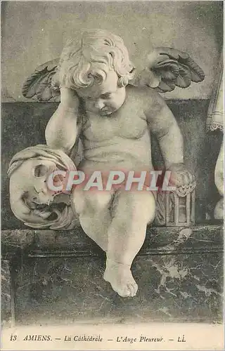 Cartes postales AMIENS La Cathedrale L'ange pleureur