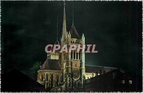 Cartes postales moderne GENEVE La Cathedrale de Saint-Pierre illuminee