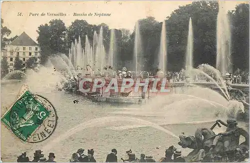 Cartes postales Parc de Versailles Bassin de Neptune