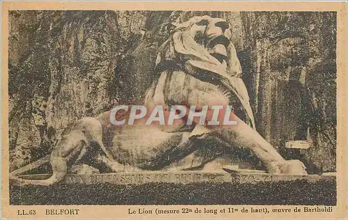 Cartes postales BELFORT Le Lion