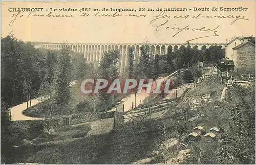 Ansichtskarte AK CHAUMONT Le Viaduc Route de Semoutier