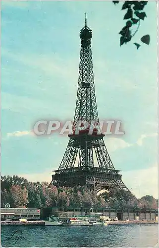 Moderne Karte La Tour Eiffel  vue prise du quai de New-York