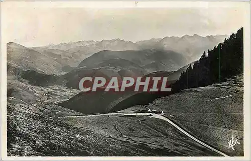 Cartes postales Le Col d'Aspin - Les deux versants de la route au sommet du col