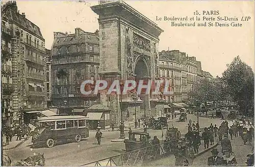 Cartes postales PARIS Le Boulevard et la Porte St-Denis